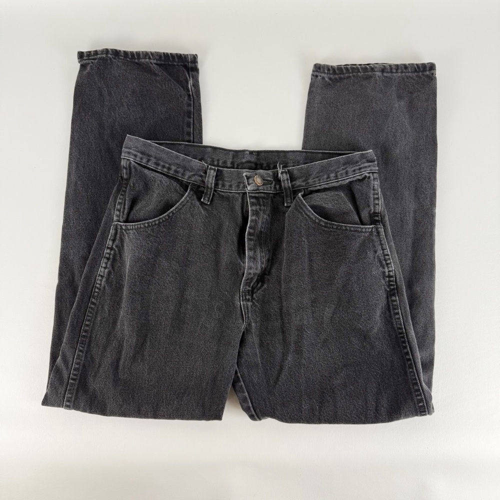 RUSTLER Vintage Black Straight-Leg Jeans – Size
